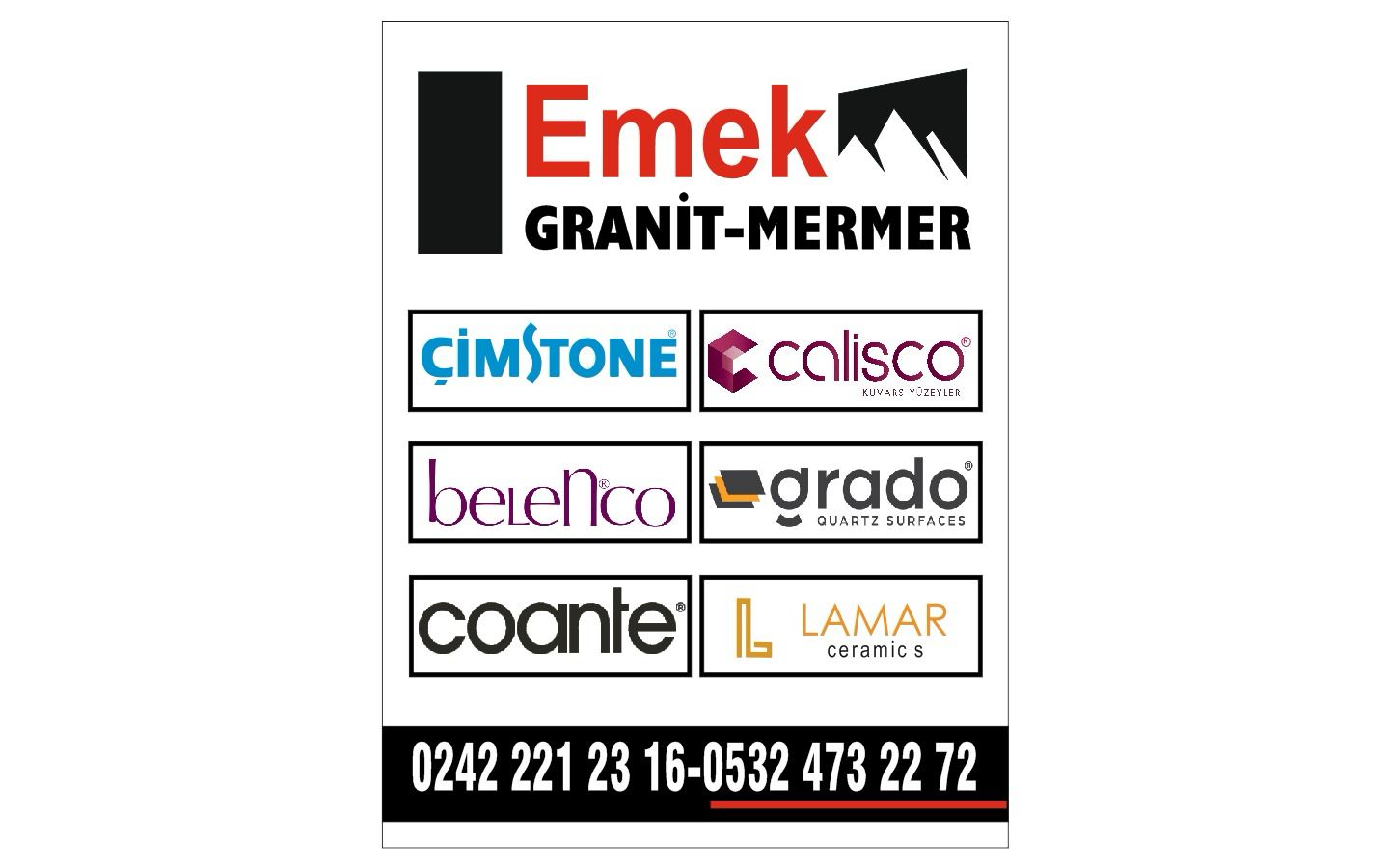 EMEK GRANİT MERMER >05324732272< ANTALYA